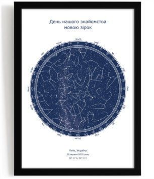Star map Blue Compass