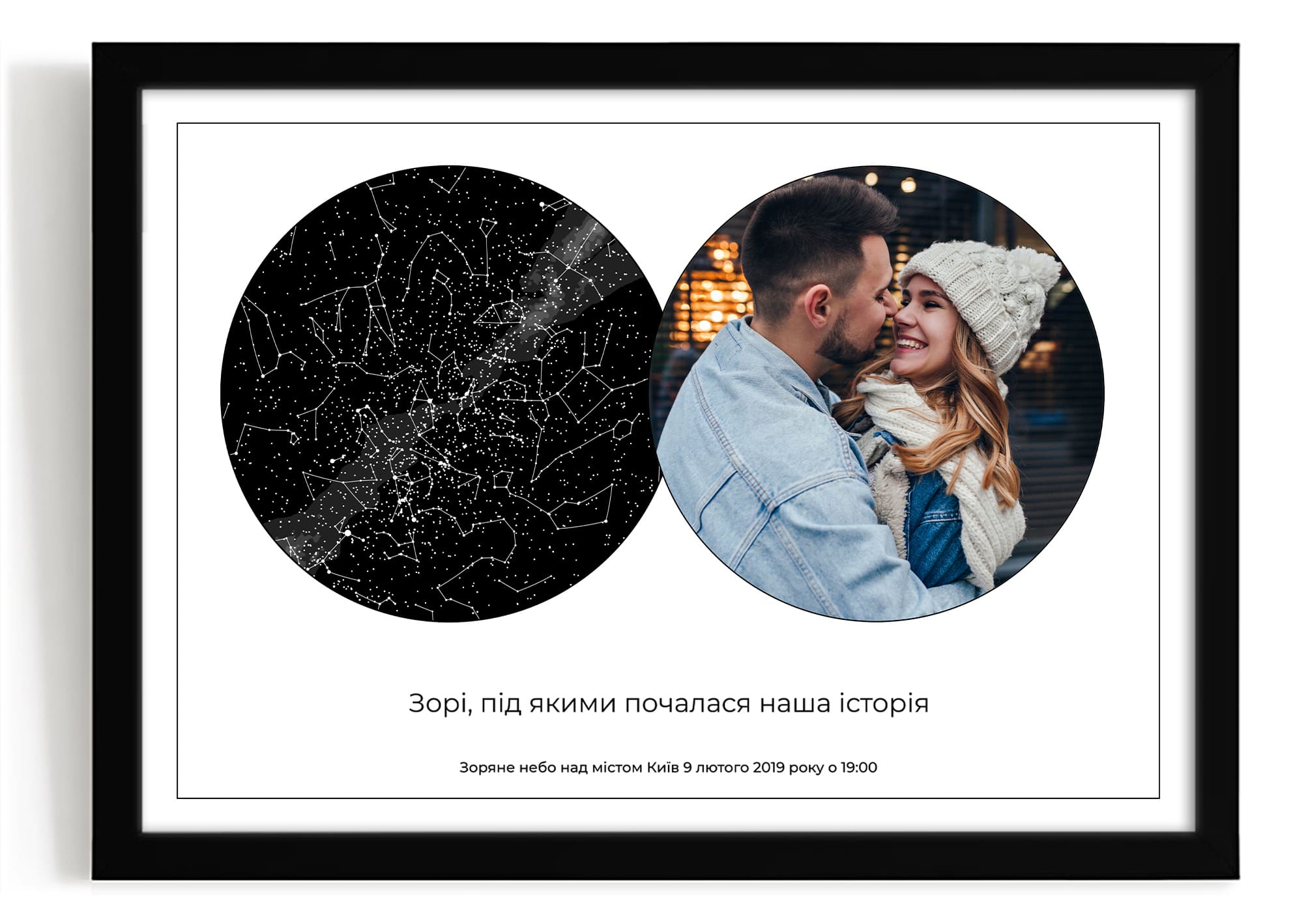 Зоряна карта Класична біла з фото